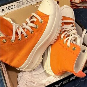 Converse Women’s High-Top Sneakers - Vibrant Orange